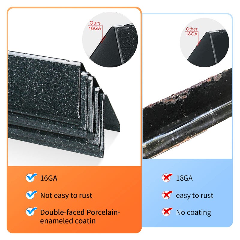 GRISUN 15.3" Flavorizer Bars for Weber Spirit 300, GS4 Spirit II 300 Series E310 E320 E330 S310 S320 S330 (2013-Current) - 5 Pack Porcelain Steel Heat Plates Replacement for Weber 7636 69797 68843 - Image 4
